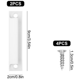Thyonta 2PCS Aluminum Alloy High-Strength V-Shaped Sliding Door Handle with High-Temperature Baking Paint for Windows Drawers Cabinet Doors（White）