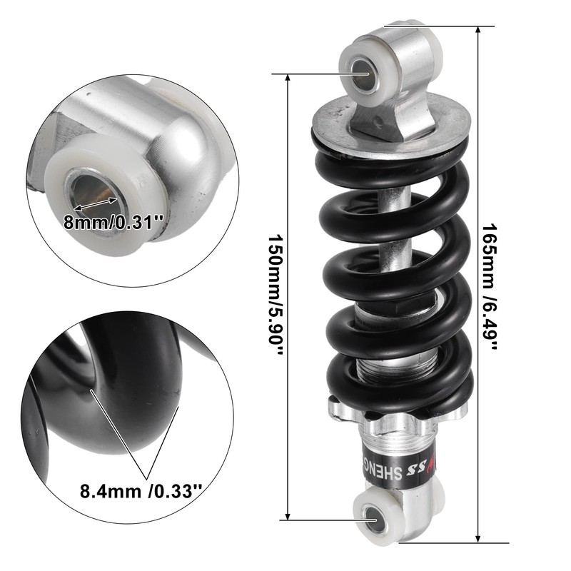 X AUTOHAUX Rear Shock Absorber Rear Shock Damper Shock Strut