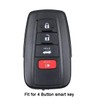 vicover 2Pcs Rubber Silicone 4 Buttons Remote Smart Key Fob