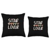 Sitar Player Sitarist Musicians Sitars Sitar Lover Throw Pillow