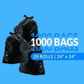 Reli. SuperValue 6-10 Gallon Trash Bags | 1000 Count Bulk | Small | Black Multi-Use Garbage Bags