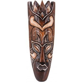 Woru Painted Mask 30 cm Wooden Mask from Bali Wall Mask