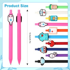 10Pcs Nurse Pens Cute Nursing Ballpoint Pens Funny Nurses Nursing Student Workers Office Appreciation Gifts, Nurse Office Medical Assistants Essentials Pens, Nurses Week Gift