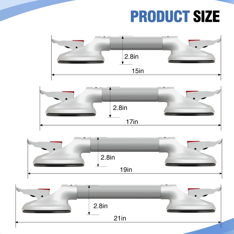 DAILYLIFE Grab Bars for Bathtubs and Showers, 15 inch Shower