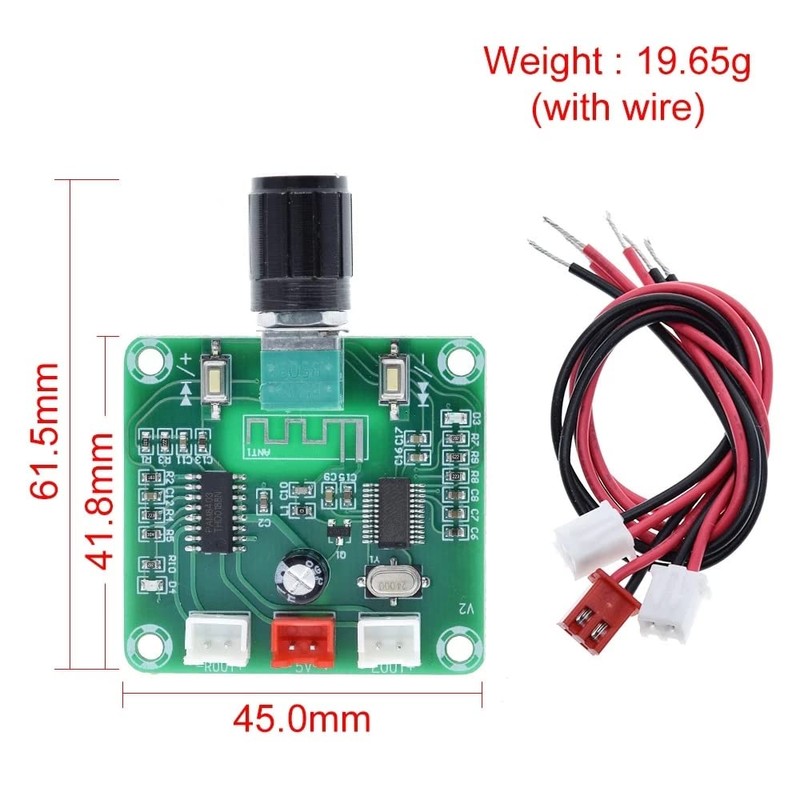 TECNOULAB 5pcs XH-A158 Bluetooth 5.0 Audio Amplifier Board PAM8403 Wireless