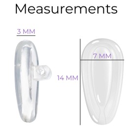 GMS Optical - 11mm Medium Wide Screw-in Round Soft Silicone Nose Pads for Glasses, Sunglasses, Glasses Repair Kit, Keep Glasses from Sliding and Improve Comfort (10 Pair)