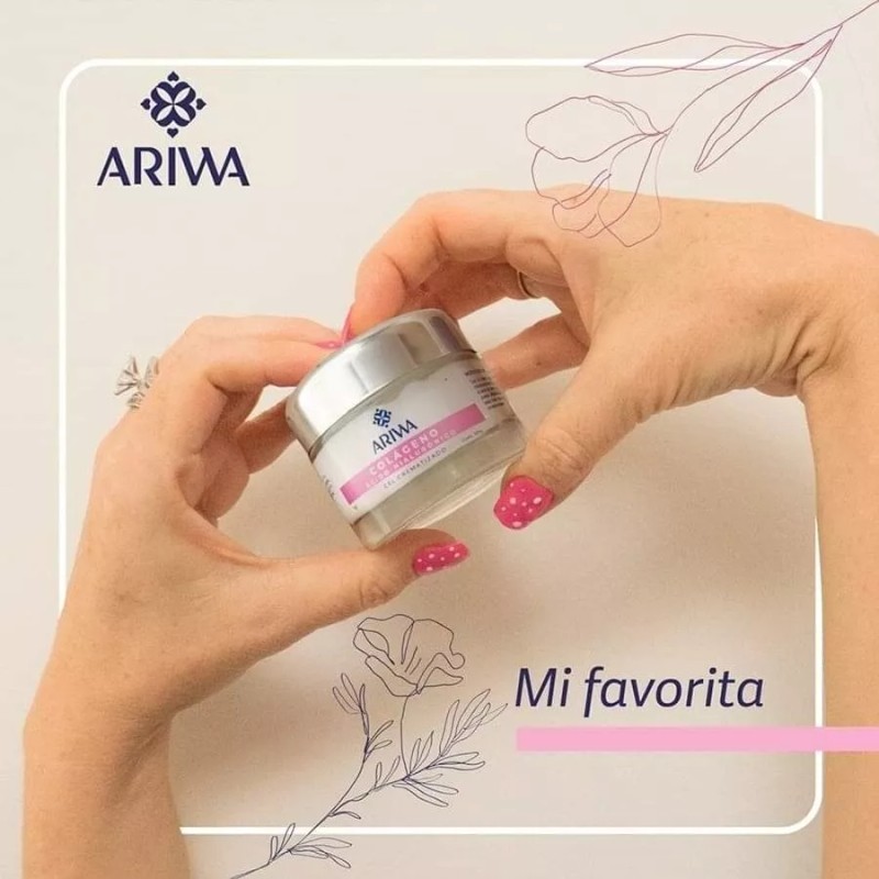 ARIWA Gel Crema Colágeno, Ácido Hialurónico, Vitamina E, Elastina.