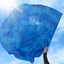 Wuchieal 55" 1 Pack praise flags for worship flag,praise flag Semicircle Worship Angel Wing Flag for Church Dance Banner, Color Guard flag for Teenager-LL#NAVY-BLUE