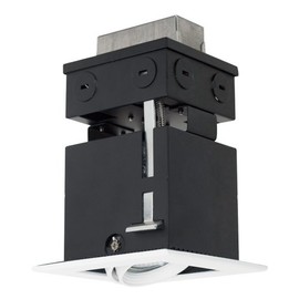 Jesco Lighting MMGRMH1639-1ESS Mini Modulinear Directional Lighting for Remodeling, Metal Halide 39W MR16 1-Light Linear, Black Interior with Silver Gimbal and Trim