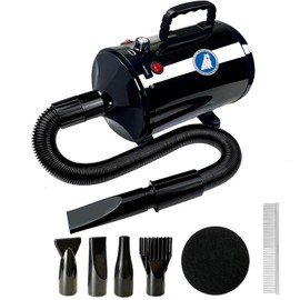 Xapigo Dog Dryer,High Velocity Professional Dog Grooming Dryer,Adjustable Temperature and Speed with 4 Different Nozzles