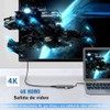 Hub USB C 6 en1, Adaptador Multipuerto USB C para