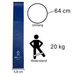 ATC Handels GmbH Fitnessbänder Loop 32x5,8cm in verschiedenen 5 Stärken - 1 oder 5 Stück - Naturlatex - für Kraftsport, Gymnastik - Widerstandsbänder, Sportband, Gymnastikband (1, leicht)