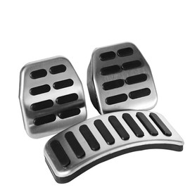 Fdit Juego de Pedales Manuales de Acero Inoxidable, Kit MT de Pedal Manual con Superficie Pulida Brillante con Agarre de Goma para Modelos 13 a 18 y Otros Vehículos Compatibles