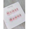 Tomato nail with water droplets - Coffin / 물방울 맺힌