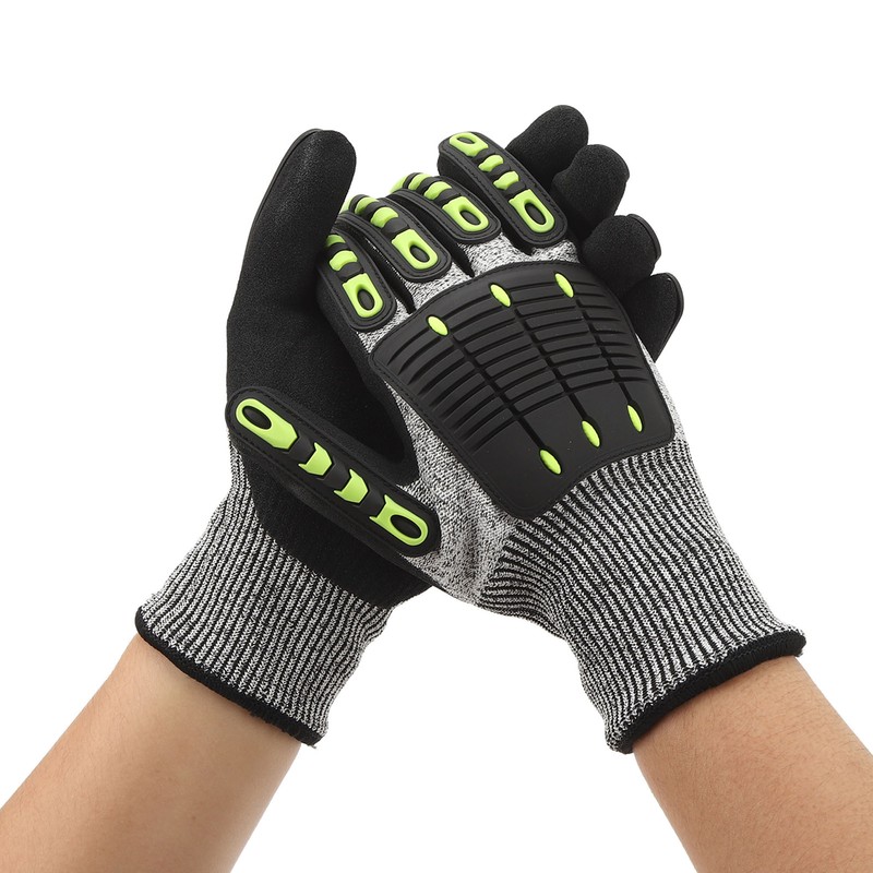1 Pair Cut Resistant TPR Protective Impact Gloves Men Women
