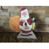 Unbranded Christmas Santa Wood Cut out Farm House