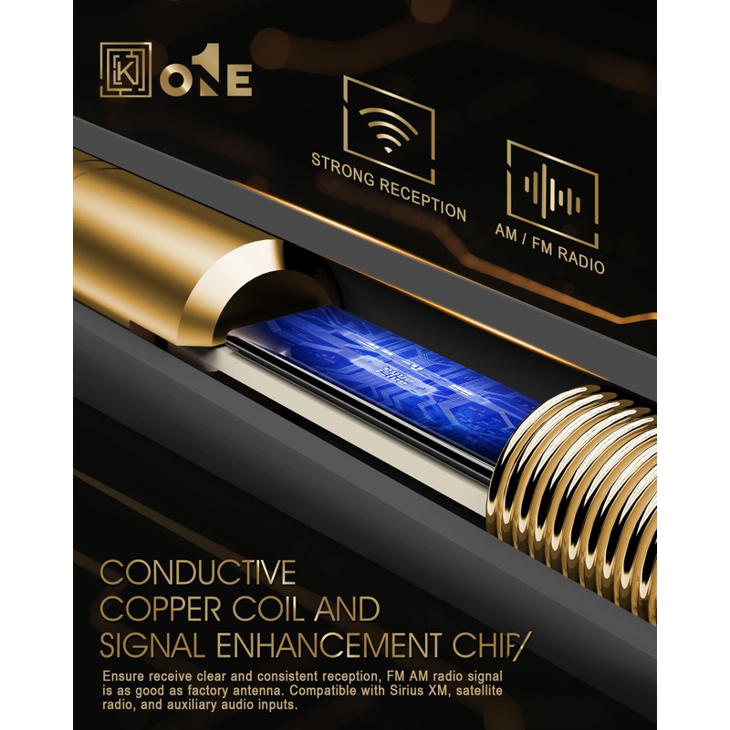 KEYO1E Short Antenna Compatible with 2002-2013 4Runner / Internal Copper