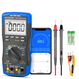 Digital Multimeter Voltmeter TRMS 6000 Counting AC/DC NCV 1000V 20A Bluetooth Test, Multifunctional Tester with Resistance, Continuity, Capacitance, Frequency and Diode Tests, Data Hold and NCV