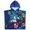 Clondo Poncho Mare Bambino con Cappuccio 50x100 cm Per Sonic