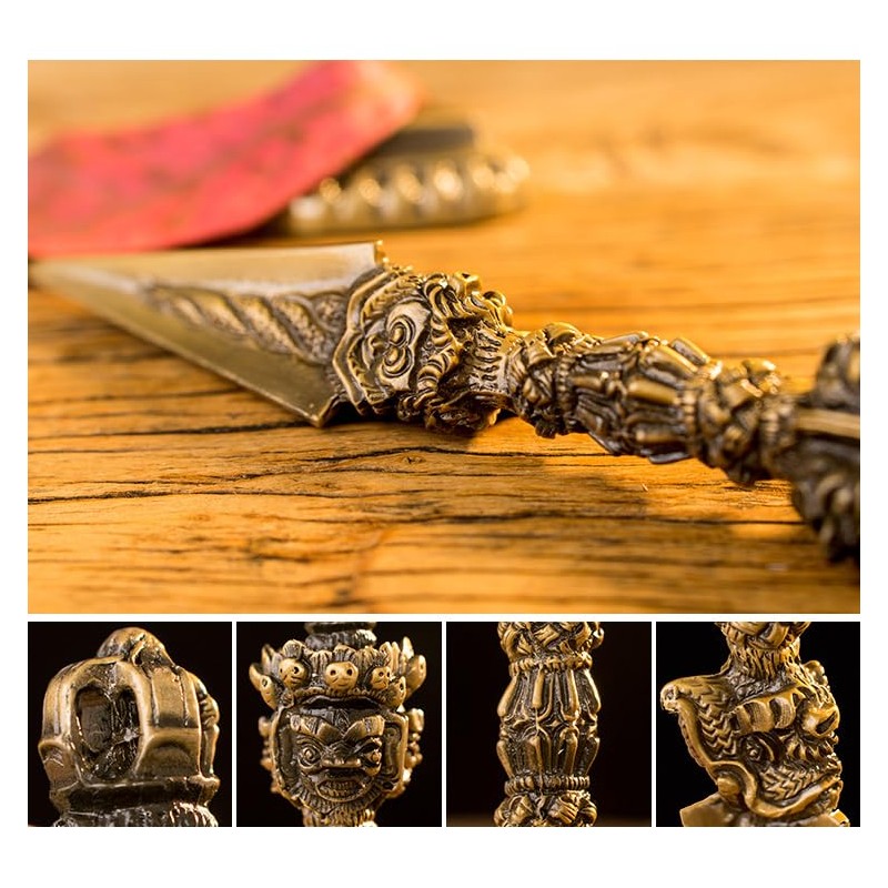 zalati Dorje Vajra Phurba with Base Tibetan Buddhism Alloy Nepal