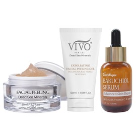 Anti Aging Serum with Exfoliating Peeling gel - Scrub with Dead Sea Minerals