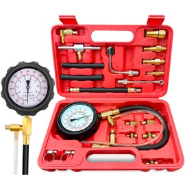 BETOOLL 0-140PSI Fuel Pressure Tester Kit, Fuel Injector Injection Pump Pressure Gauge Kit for Gasoline Cars, Trucks and Motorcycles