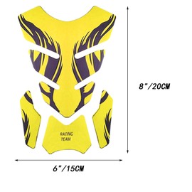 AiliStar Motocycle Gas Tank Decal Motocycle Gas Tank Protector Pad Self-Adhesive Fishbone Sticker for Motocycle Black with Yellow