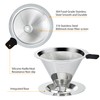 Pour Over Coffee Dripper Slow Drip Paperless Coffee Filter, Double