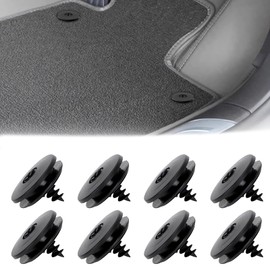 EUYKQNOI Pack of 8 Car Floor Mats Clip, Mounting Clips for Car Carpets, 3-in-1 Universal Car Floor Mats, Fix Clips, Foot Mats, Attachment Press Button, Attaches to Car Carpet