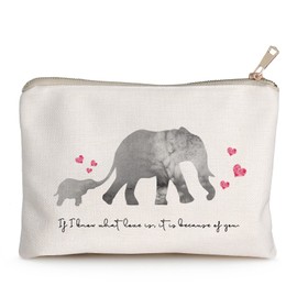 Mother and Baby Elephant Makeup Case Gift from Kid to Mommy Elephants Gift Idea Mommy Baby Mother's Day Bag Mother's Day Gift Mom Gift Cute and Lovely Gift