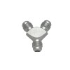 HRC AN -6 Y Fitting Male to Dual Male Y