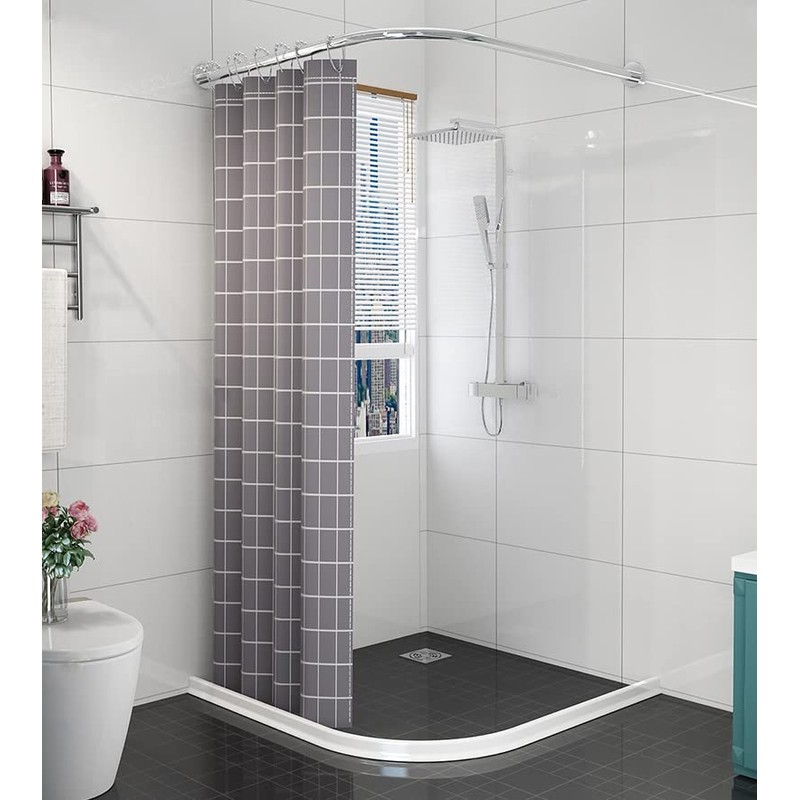 3" High Shower Water Splash Guard 39 Inch Collapsible Shower