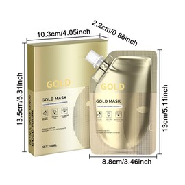 Dyceittdia 2pcs Gold Mask, Retinol Gold Mask, Anti-Ageing Gold Mask, Cleansing Skin, Pore Tightening, Brightening & Rejuvenating, Hydrating Mask, 2 Pieces x 100 ml, Facial Mask1
