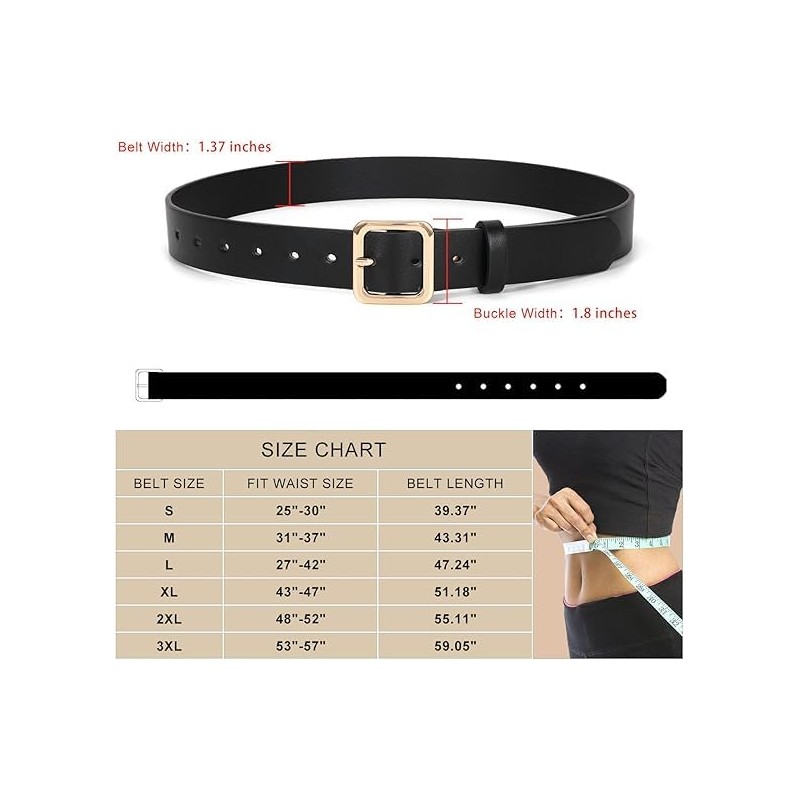 SANSTHS Women’s Leather Belts for Jeans Pants Dresses Fashion Ladies