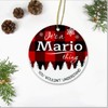 Merry Christmas Tree Ornament with Custom Name Mario Ornament -