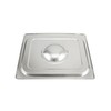 QWORK Solid Pan Lid with Handle, 2 Pack Stainless Steel
