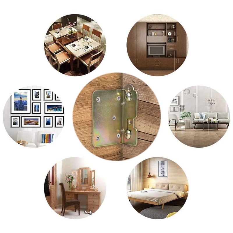 WANLIAN Bed Rail Brackets, Bed Frame Hardware, Set of 4