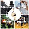 HUTOU Whistle, Brass Coach Sports Whistle with Lanyard, Loud Crisp