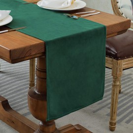 BALCONY & FALCON Table Runners Washable Table Runner Christmas Green for Kitchen Party Holiday Decoration Dining Room