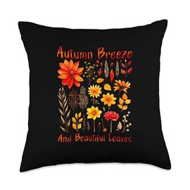 Autumn Breeze And Beautiful Leaves Fall Vibes Autumn Throw Pillow