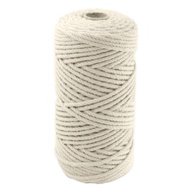 IMROPE 4mm x 200 Feet White Jute Rope, Twine for Gardening Tomato Climbing Plant Tie Floristry Crafts Gift Wrapping Packing Decor