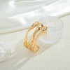 HUAYUNFANG Chunky Gold Cuff Bangle Bracelet for Women Multi Layered