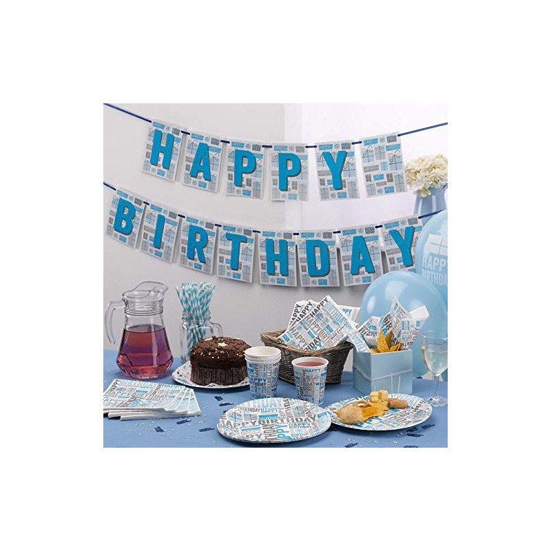 Neviti Happy Birthday Napkin, 23cm