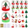 Chunful 44 Pcs Christmas DIY Snow Globe Kit Water Globes