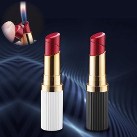 2 Pack Black and White Windproof Butane Jet Torch Lighter,Funny Cool Lighters,Adjustable Jet Flame Torch,Refillable,Grill BBQ Candle Camping(Without Gas) (R2)