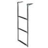 JIF Marine DMX3 Telescoping Drop Stainless Steel Ladder, 3-Step, Silver