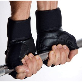 Weight Lifting Gloves with Premium Leather Palm and Adjustable Wrist Support Excellent Grip Gym Gloves for Crossfit, Gym, Fitness, Daily Workout and Exercise(Large)