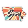Iowa Retro Style State Vinyl Sticker - Car Window Bumper Laptop - 5"