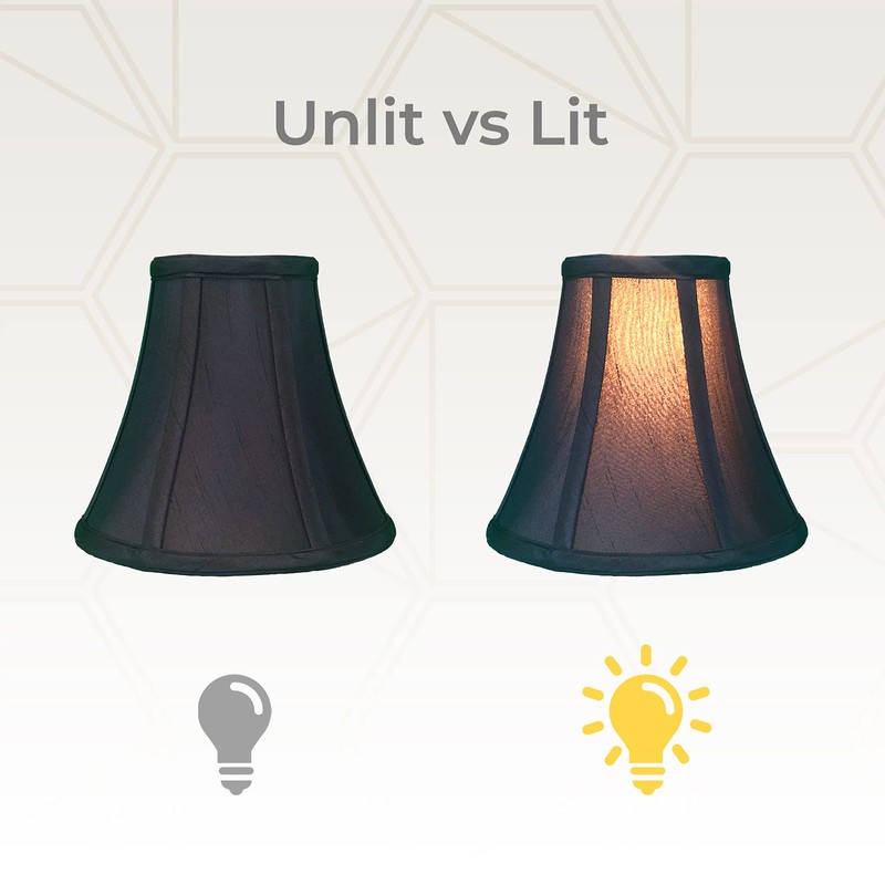 Royal Designs, Inc. True Bell Basic Lamp Shade, BSO-704RC-8BLK/GL-2, Black/Gold,