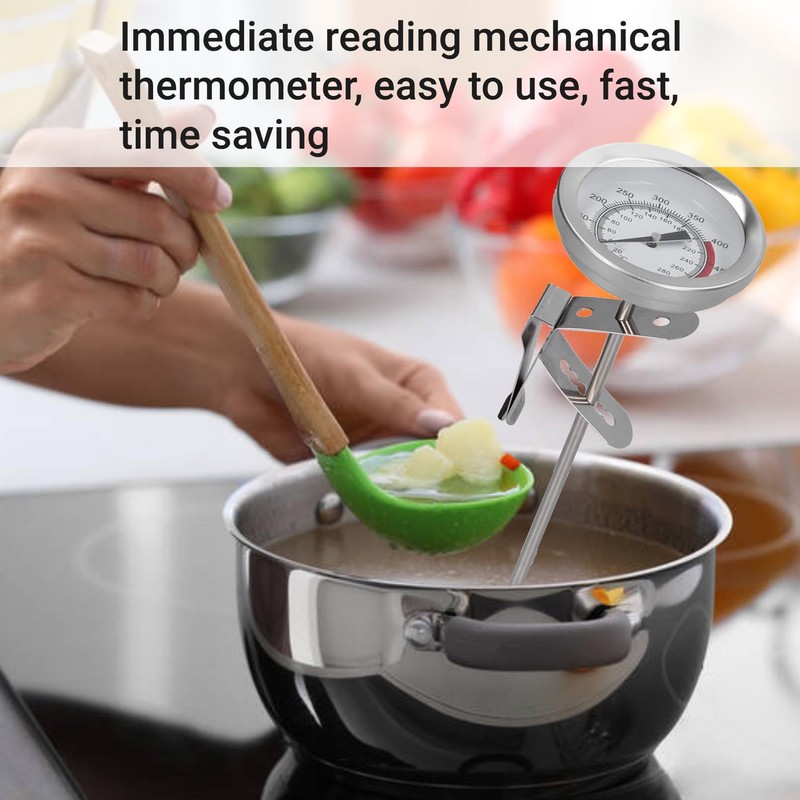 MUNEFE Stainless Steel Mechanical Cooking Thermometer, 20°C~280°C for Food BBQ